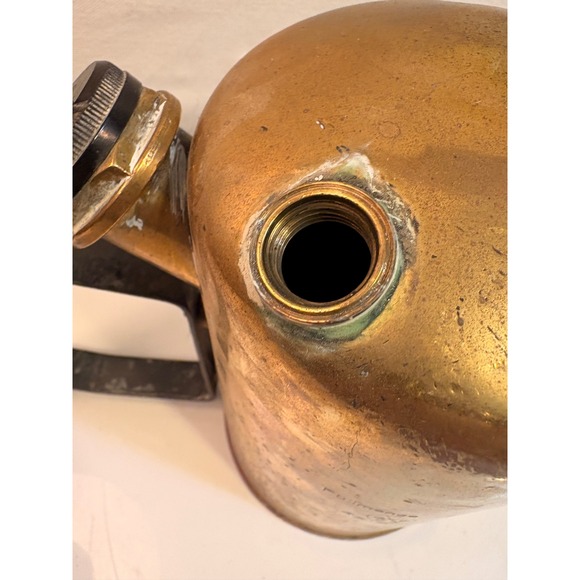 Vintage Brass Blow Torch G B Barthe 1.8L Fuel Capacity Blowtorch Tool - Picture 12 of 13